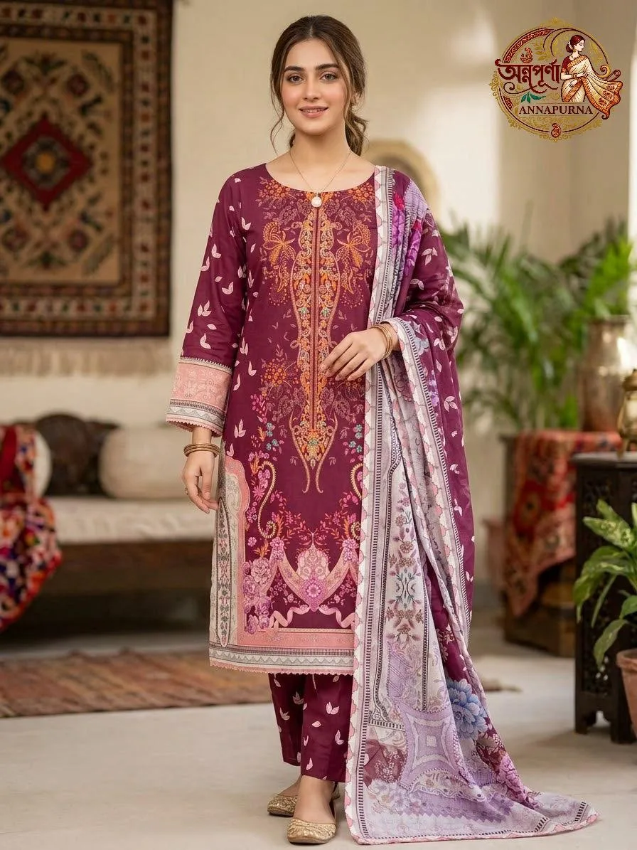 Zamzam three pieces (Deep Maroon)