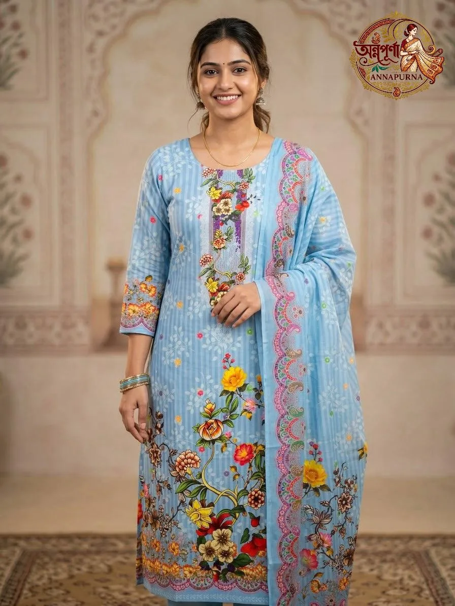 Zamzam three pieces (Sky Blue)