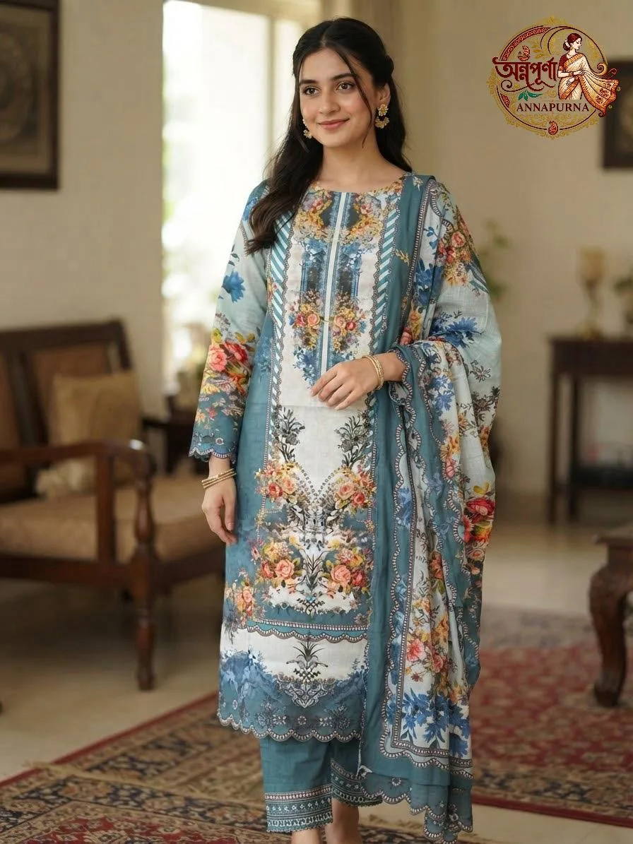 Zamzam three pieces (Teal Blue)